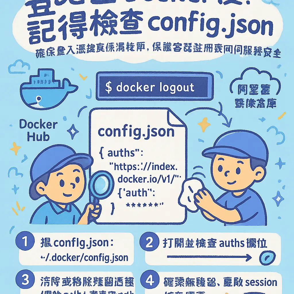 docker logout - config