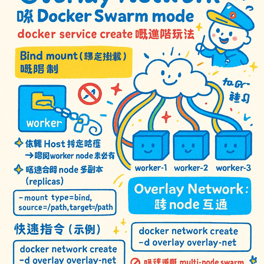 docker service create - overlay