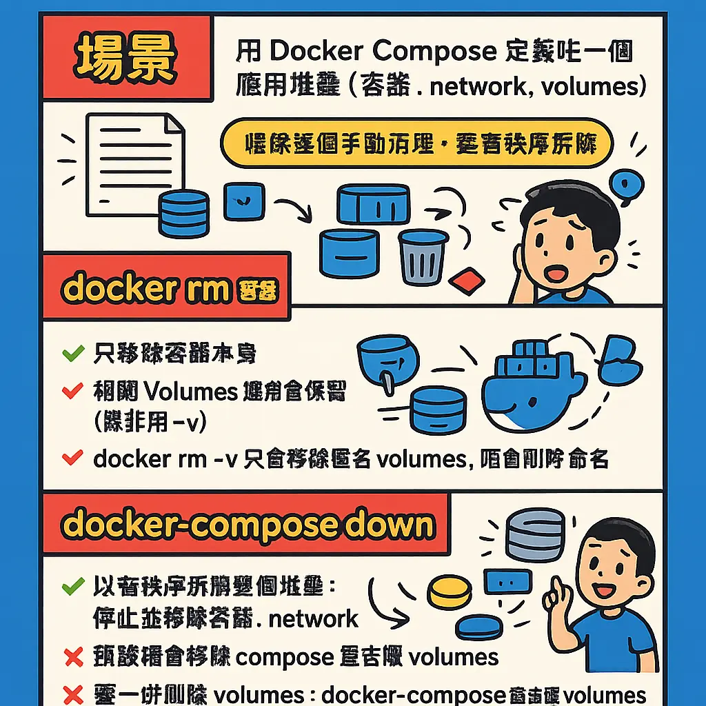 docker rm container - Volume