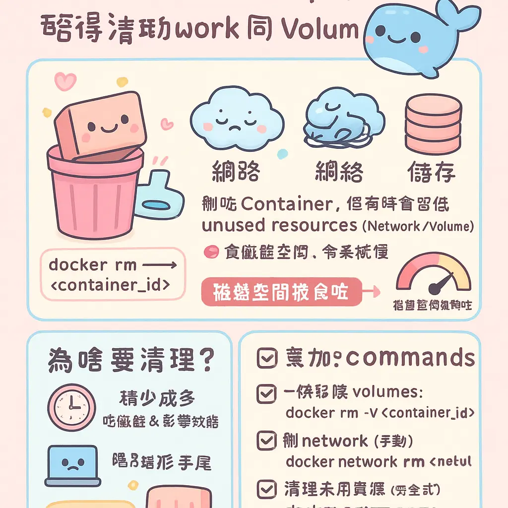 docker rm container - network