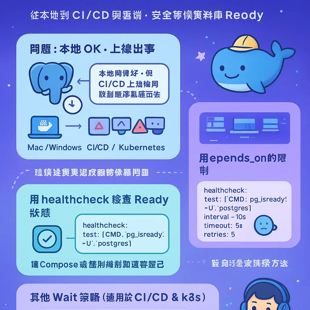 docker compose wait - Postgres