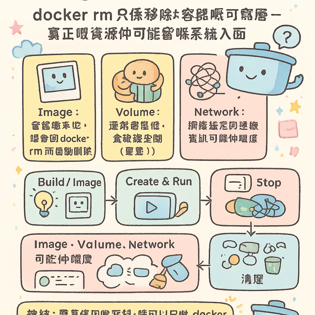 docker rm container - volumes