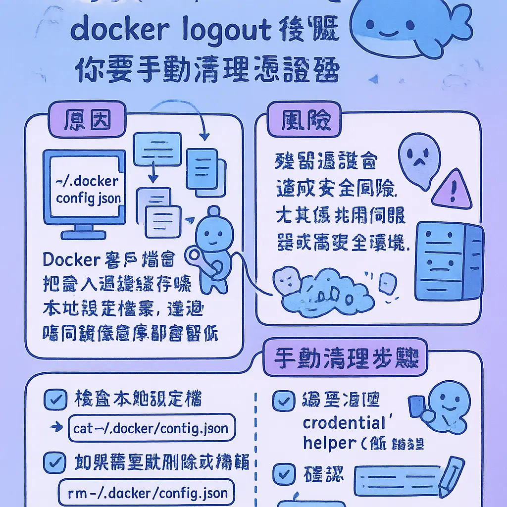 docker logout - 緩存