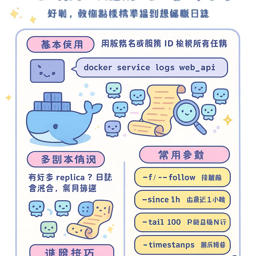 docker service logs - 服務