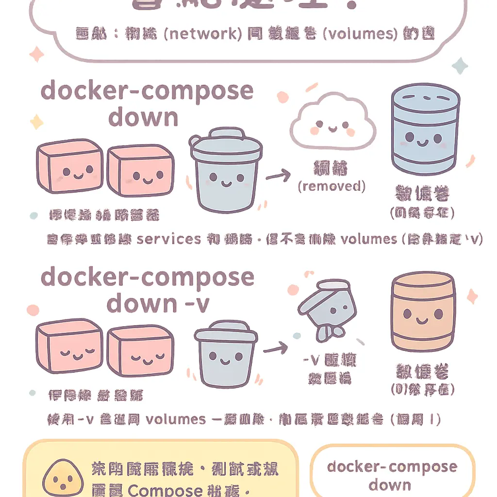 docker-compose down - 網絡