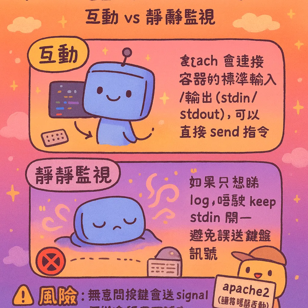docker attach - Container