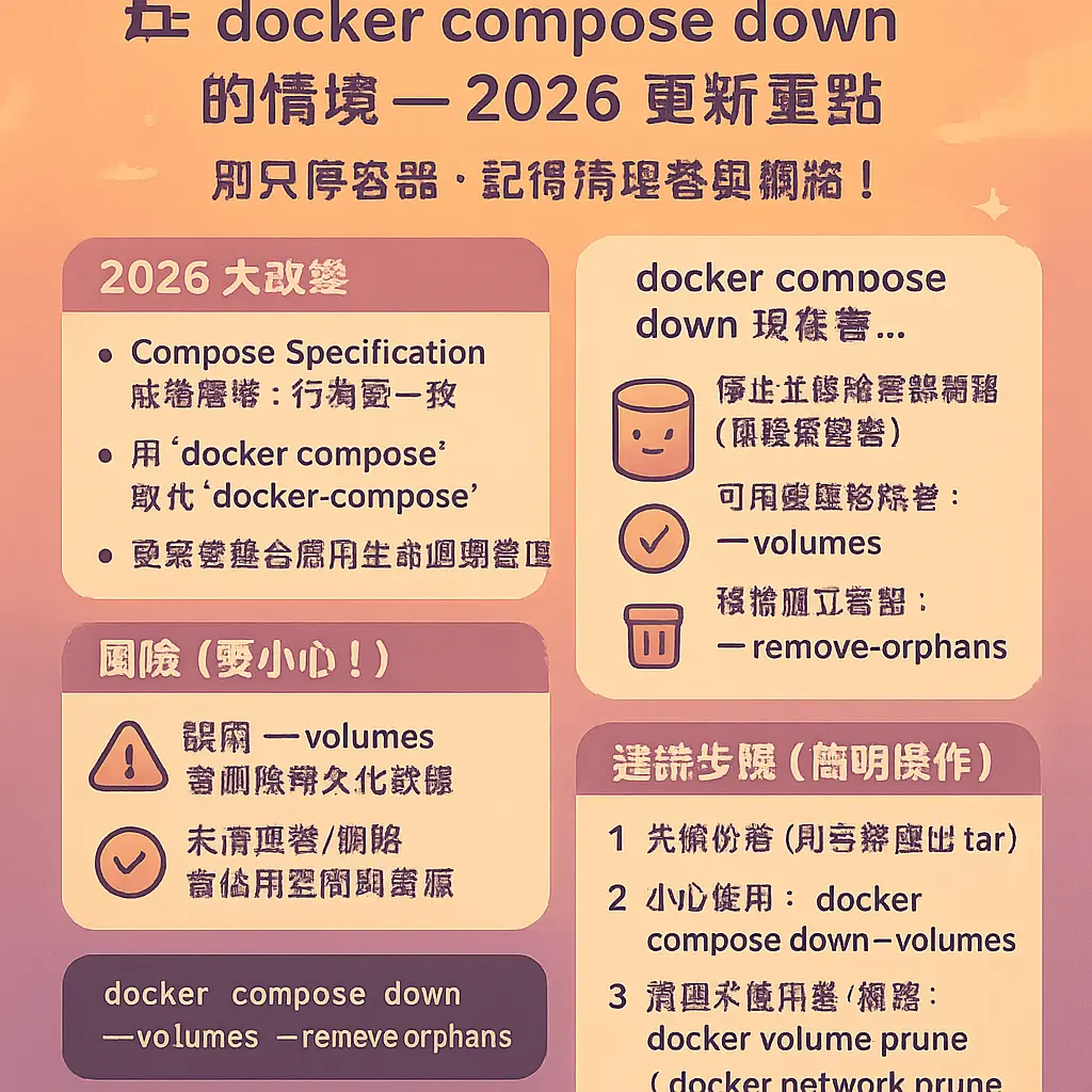 docker-compose down - 數據卷
