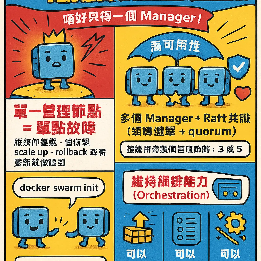 docker swarm init - manager