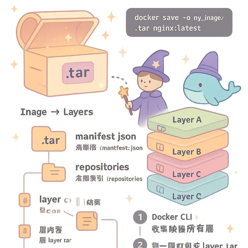 docker image save - container